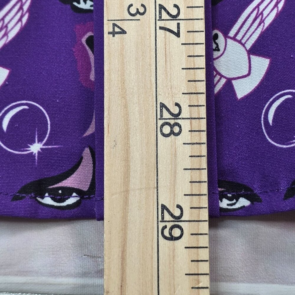 Jim Hensons Labyrinth Purple Short Sleeve Button-Up Shirt Mens Medium - Picture 8 of 8